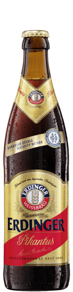 Eine Flasche ERDINGER Pikantus Weizenbock.