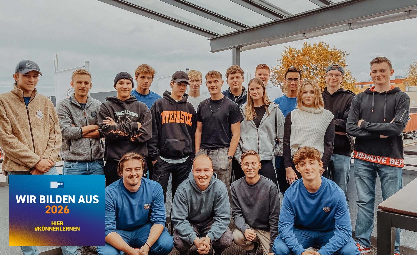 Gruppenfoto von ERDINGER Auszubildenden.